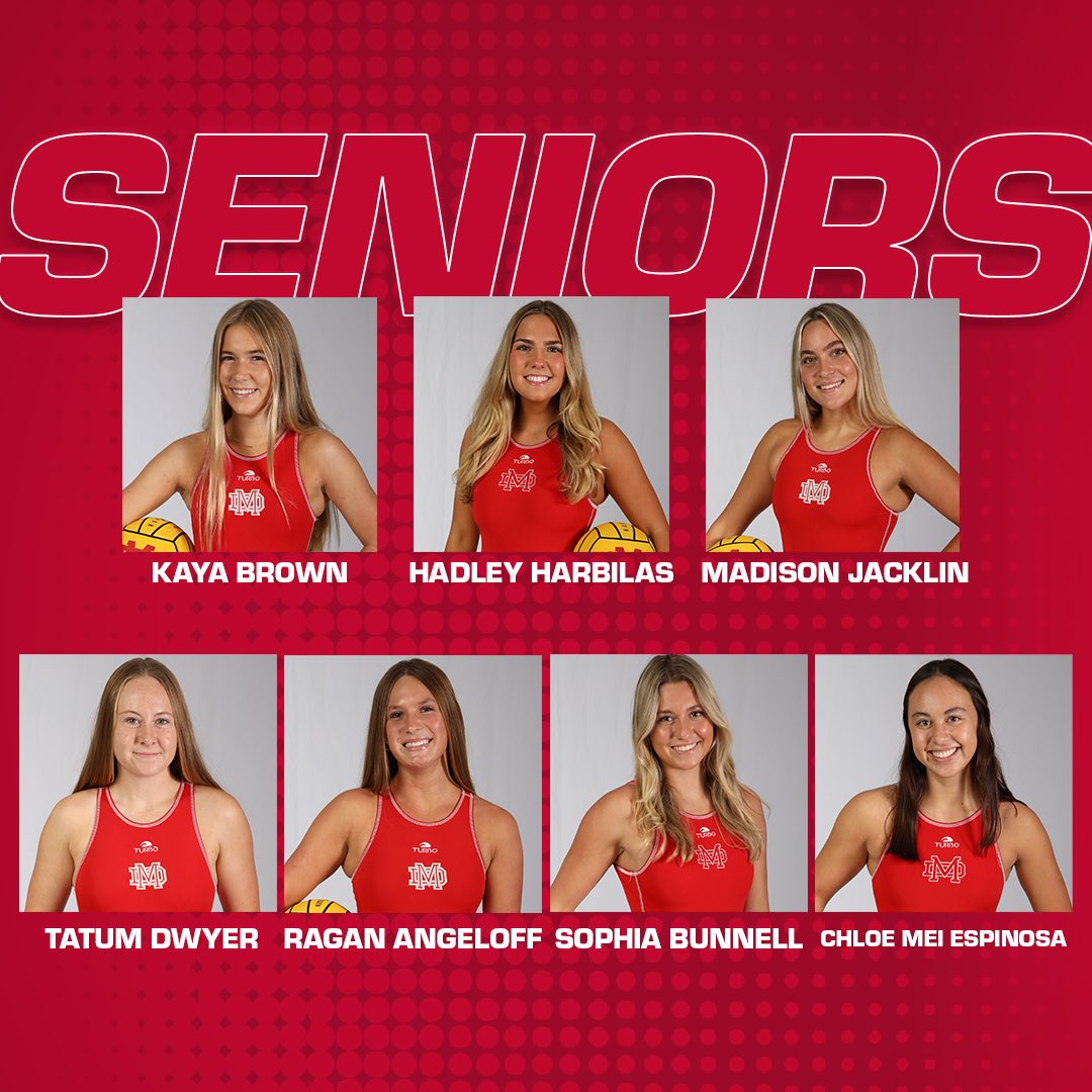 MaterDeiGirlsWP's tweet photo. Come celebrate these 7 seniors tonight 🎉 Game time is 6:00pm at MDHS 🤽

Let’s Go Monarchs! https://t.co/T8LepK7RCc