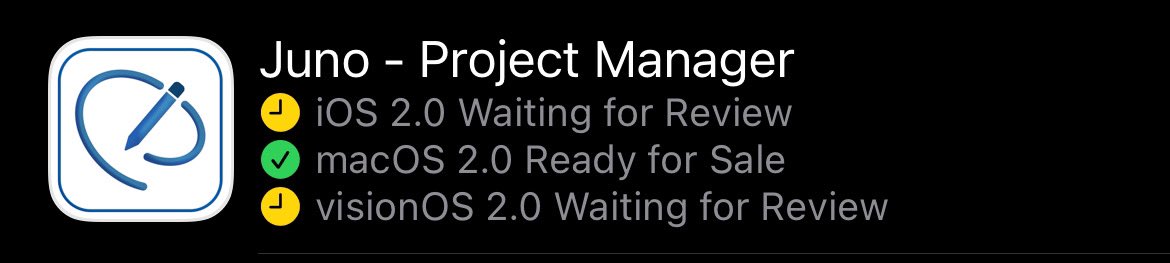 junopmapp's tweet photo. Right in time for the #Apple Vision Pro launch? 

In the next version you’ll have native support for #VisionPro!

#SwiftUI is truly magical, one codebase for native apps* for all Apple platforms 

* macOS version is using the iPad app, will be updated later this year

#indiedev https://t.co/BHCWzbsSc2