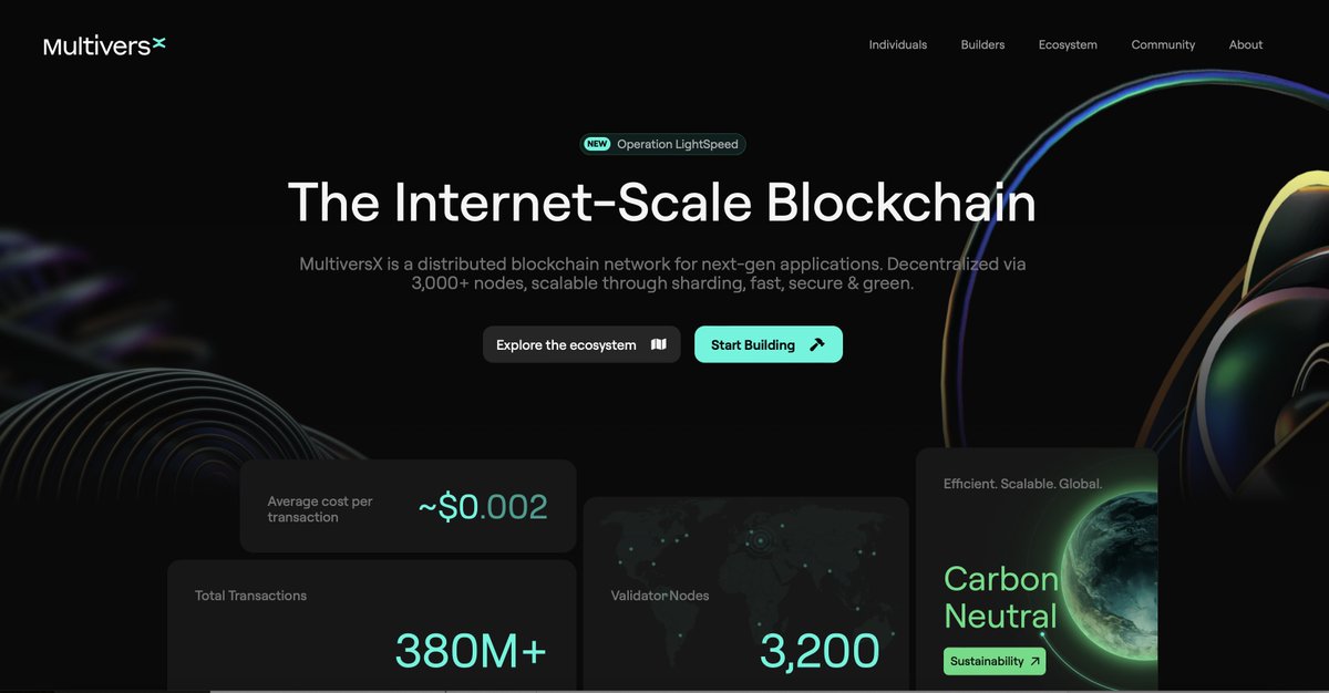 a fresh website for #MultiversX   

clarity, focus, and alignment.  

a new home for the ecosystem.  

just in time, for operation LightSpeed.

multiversx.com
