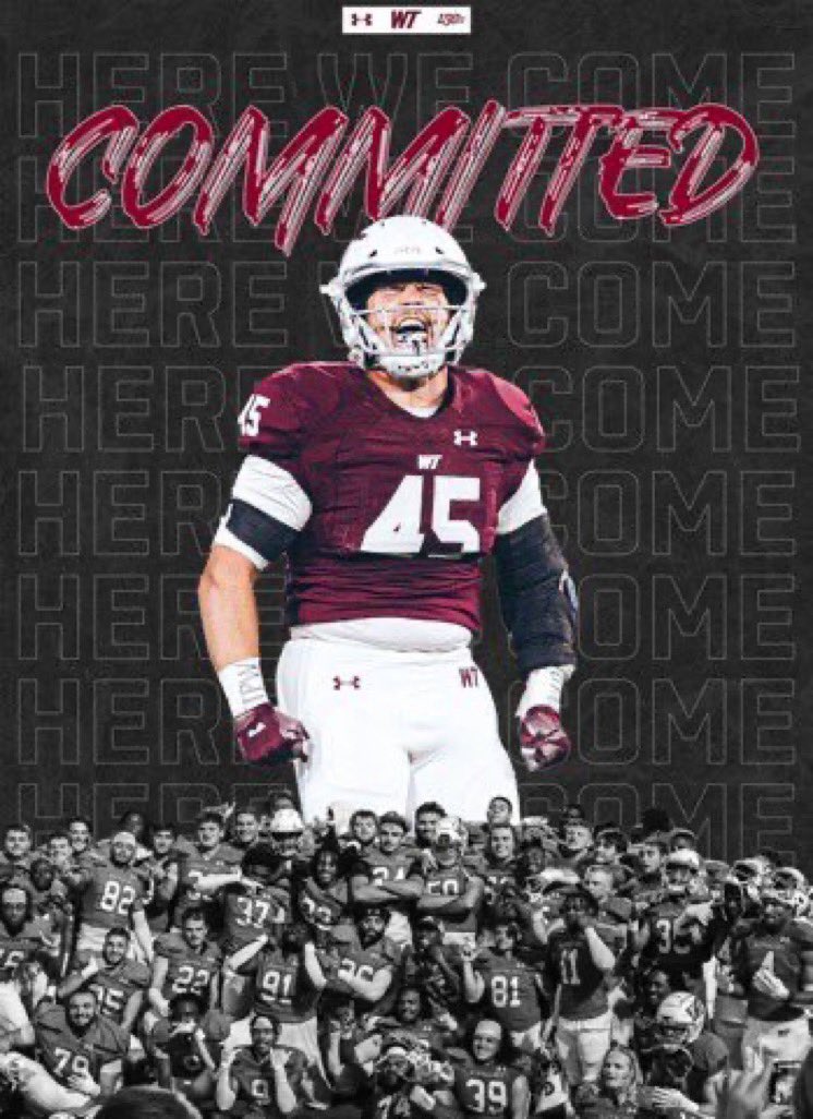 100% committed to @WTAMUFootball @CoachKyser @CoachJoshLynn @WTCoachRuss @Coach_Hill2 @ProsperEaglesFB @ProsperRecruits @ClayMuench