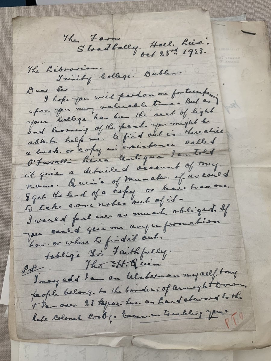 BoughtHome's tweet photo. So many of the letters, especially from Britain or Ireland, start with an apology for taking up the Librarian’s time… #research #books https://t.co/rZCiLN8WY4