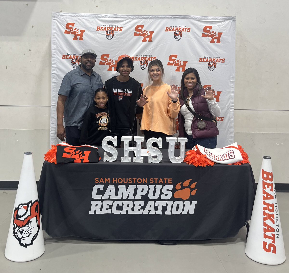 Blessed to announce that I have Committed and Signed to Sam Houston State University as a 2024-2025 Cheerleader!!🧡🤍 #eatemupkats