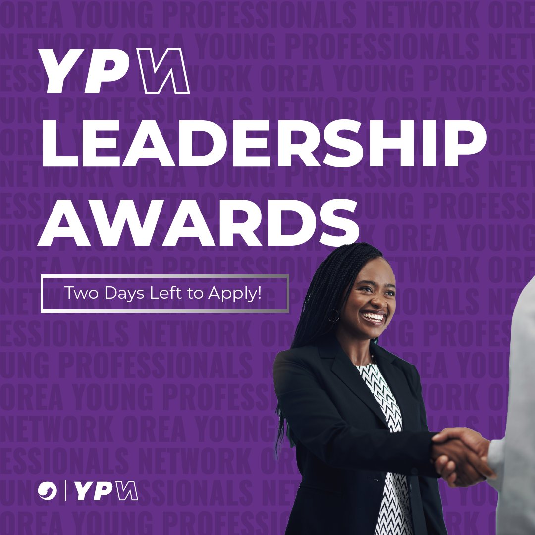 There are two days left to apply for the Young Professionals Network (YPN) Leadership Award! 

For more information on the YPN Awards or to apply now, visit: orea.com/.../young-prof…

Applications close on Friday, February 2, 2024, at 4:00pm.
