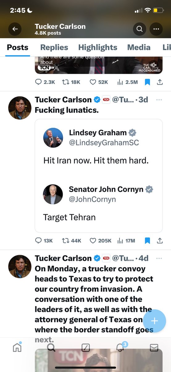 BexterZ's tweet image. I’m a fifth generation Texan and I want to know why John Cornyn wants a war with Iran and doesn’t want to secure the Texas border???  @elonmusk @TuckerCarlson @laralogan #TexasBoarderCrisis #TexasSupremeCourt #Cornyn #UnitedStateSenator
#KenPaxton #Abbott #TexasBorder #Texas