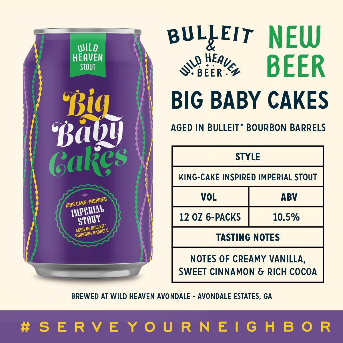 Friday: Laissez Le Bon Temps Rouler! Big Baby Cakes Barrel-Aged Imperial Stout + Fresh King Cake. Join us @BeerWildHeaven
