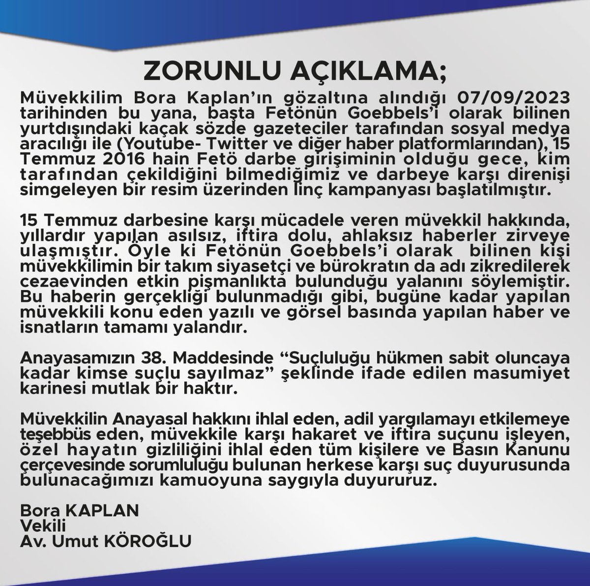 #borakaplan #AyhanBoraKaplan #onbeştemmuz
