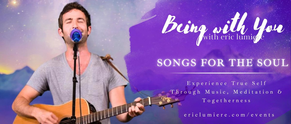 'There is only this One Consciousness There is only this Love Consciousness You gotta let go, of everything you know Gotta let go, of everything you hold onto' Come Join Us for 'Songs for the Soul' this Sunday Online & In Ojai. RSVP Free/Donation here: ericlumiere.com/events