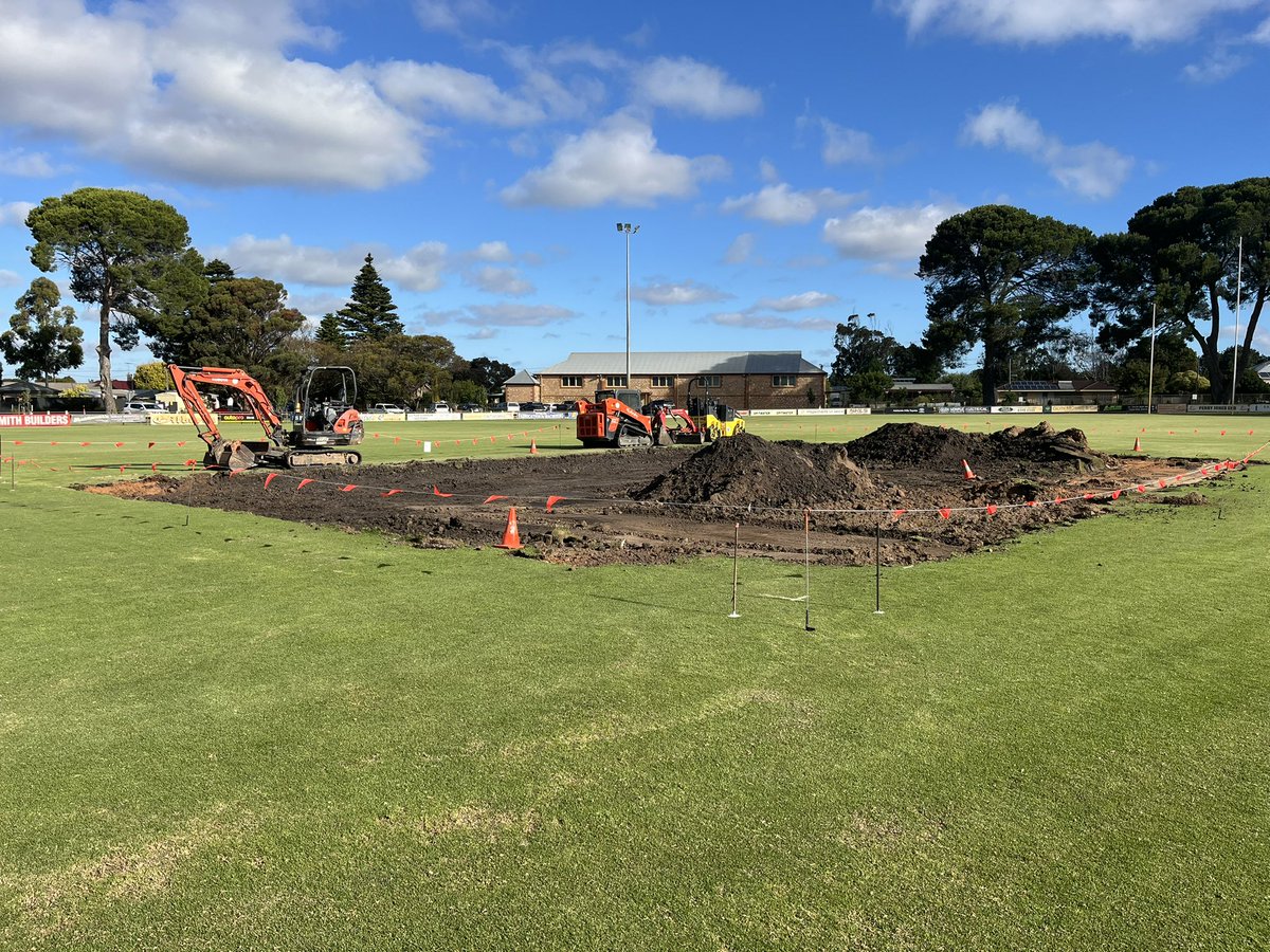 Pruned a lot of grapes over the past four winters to raise the funds to invest in this project at the <a href="/strathalbyncc/">Strathalbyn Cricket Club</a>. Great to get it underway yesterday #ACIF #Strathalbyn #pitchrenovation #cricket 🍇 🏏🙏 <a href="/SACAnews/">SACA News</a>