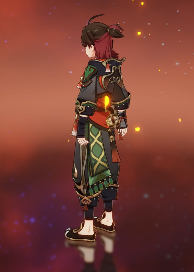 TiredTwig's tweet photo. Dont know how to describe it, but GaMing is the most transmasc character in genshin
Look at his hair... that is not the hair of a cisgender

I love him https://t.co/tpliZOymki