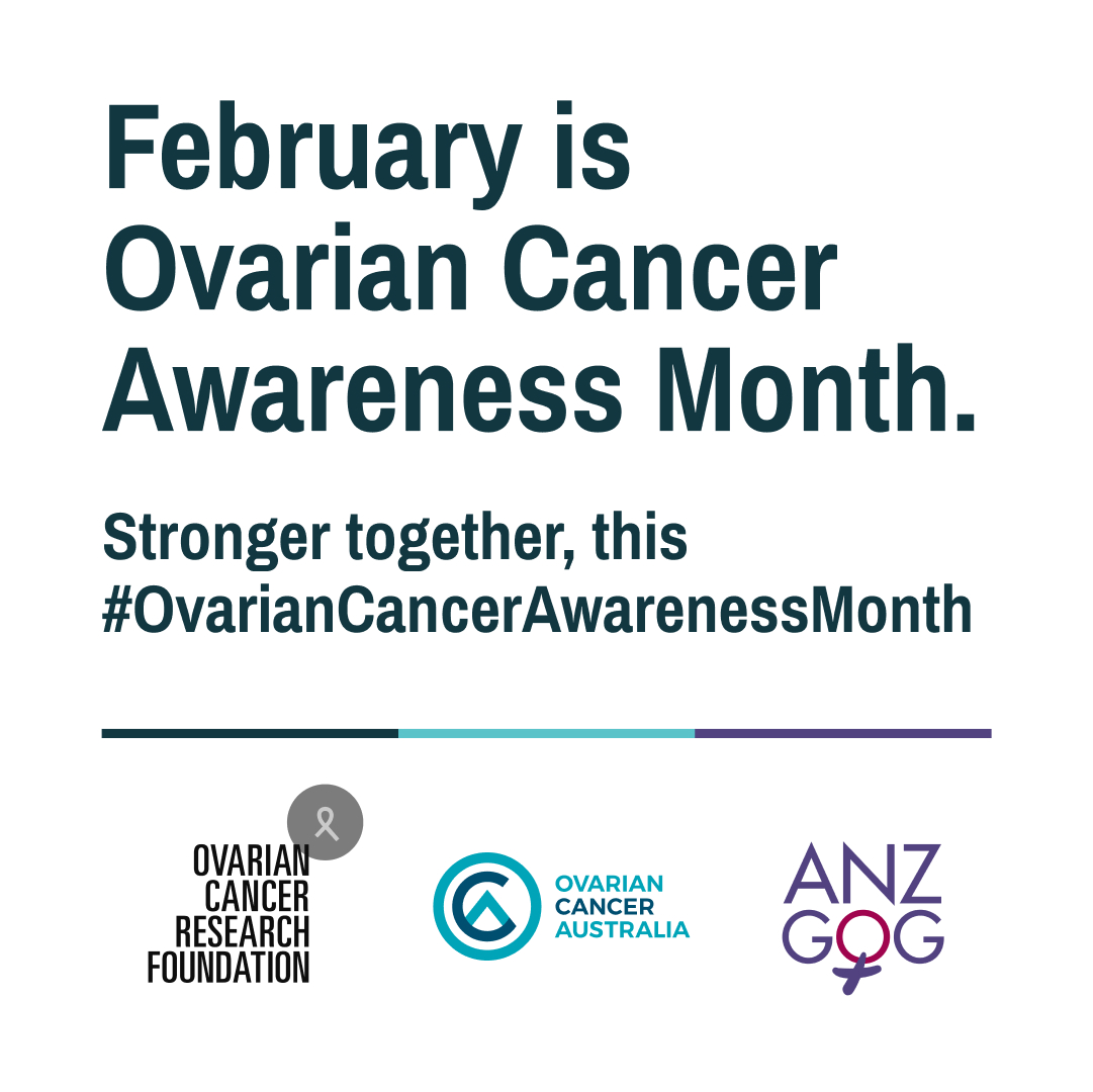 Stronger together, this #OvarianCancerAwarenessMonth ANZGOG, @ocrfaustralia and @OvarianCancerOz are committed to working and advocating together to ensure ovarian cancer is a national priority to drive the significant change needed to have a powerful impact on future