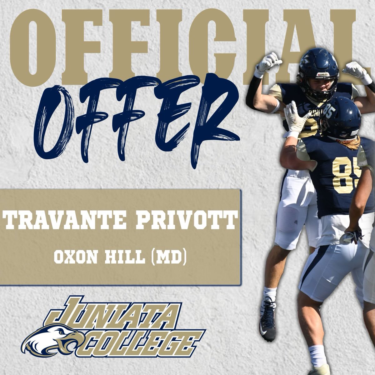 After a great visit and a great conversation with <a href="/LucPolglaze/">Coach Luc Polglaze</a>, I am blessed to receive an offer from <a href="/JuniataFootball/">Juniata College Football</a>