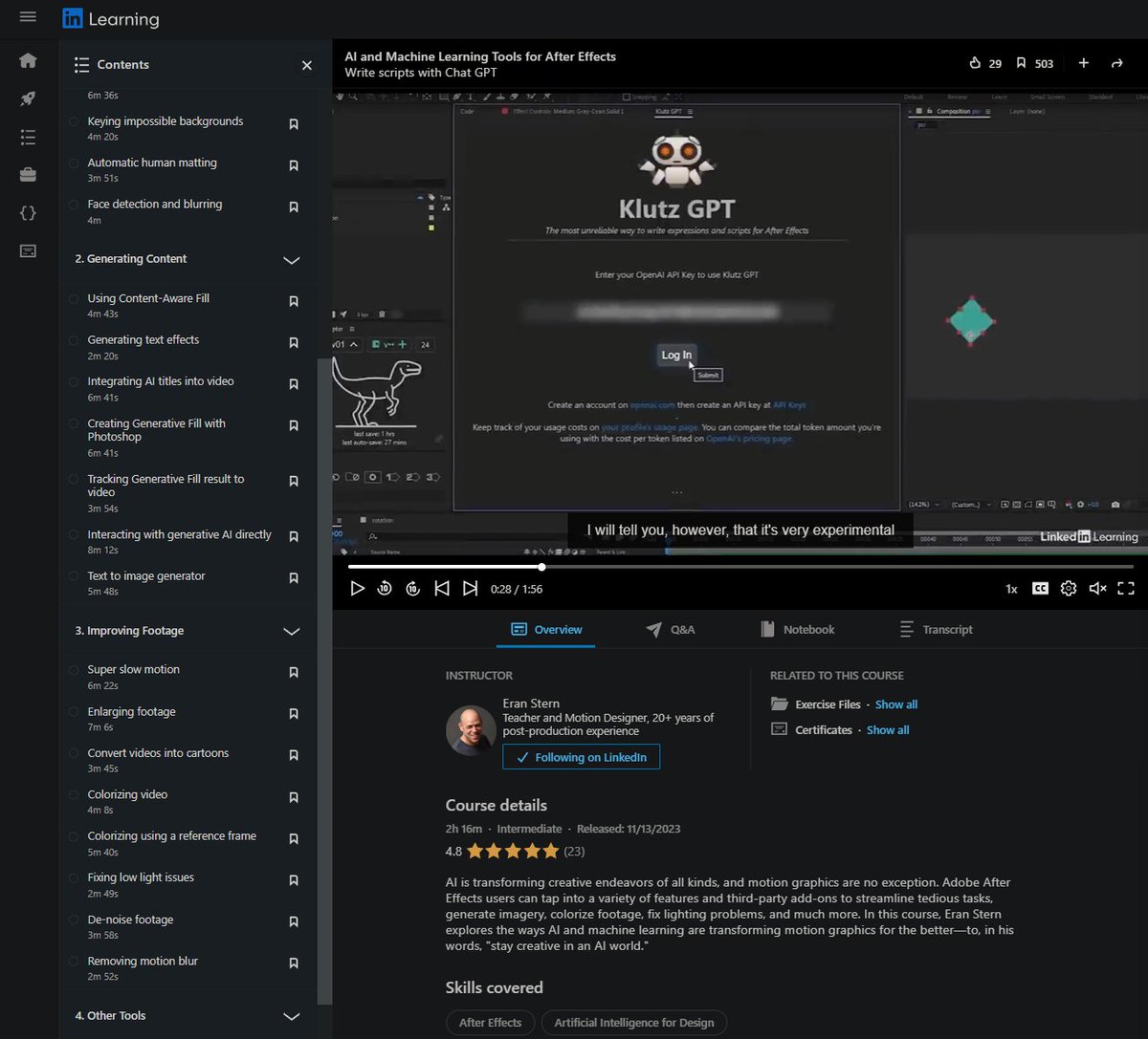 hyperbrew's tweet image. Klutz GPT is featured in the epic new &quot;AI for After Effects&quot; LinkedIn Learning course by @sternfx for writing scripts and expressions for After Effects with AI 🤖🤷‍♂️

linkedin.com/posts/sternfx_…

#aftereffects #artificialintelligencefordesign