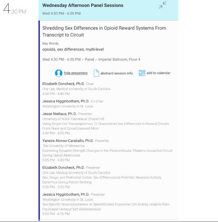 Beth Doncheck, PhD (@edoncheck) on Twitter photo Looking forward to our #WCBR2024 panel, ‘Shredding Sex Differences in Opioid Reward Systems From Transcript to Circuit’, this afternoon. Come check it out! <a href="/jesse_niehaus/">Jesse Niehaus</a> <a href="/yanay_ac/">Yanay Alonso Caraballo</a> <a href="/jessinbotham/">Jessica Higginbotham</a> Looking forward to our #WCBR2024 panel, ‘Shredding Sex Differences in Opioid Reward Systems From Transcript to Circuit’, this afternoon. Come check it out! <a href="/jesse_niehaus/">Jesse Niehaus</a> <a href="/yanay_ac/">Yanay Alonso Caraballo</a> <a href="/jessinbotham/">Jessica Higginbotham</a>