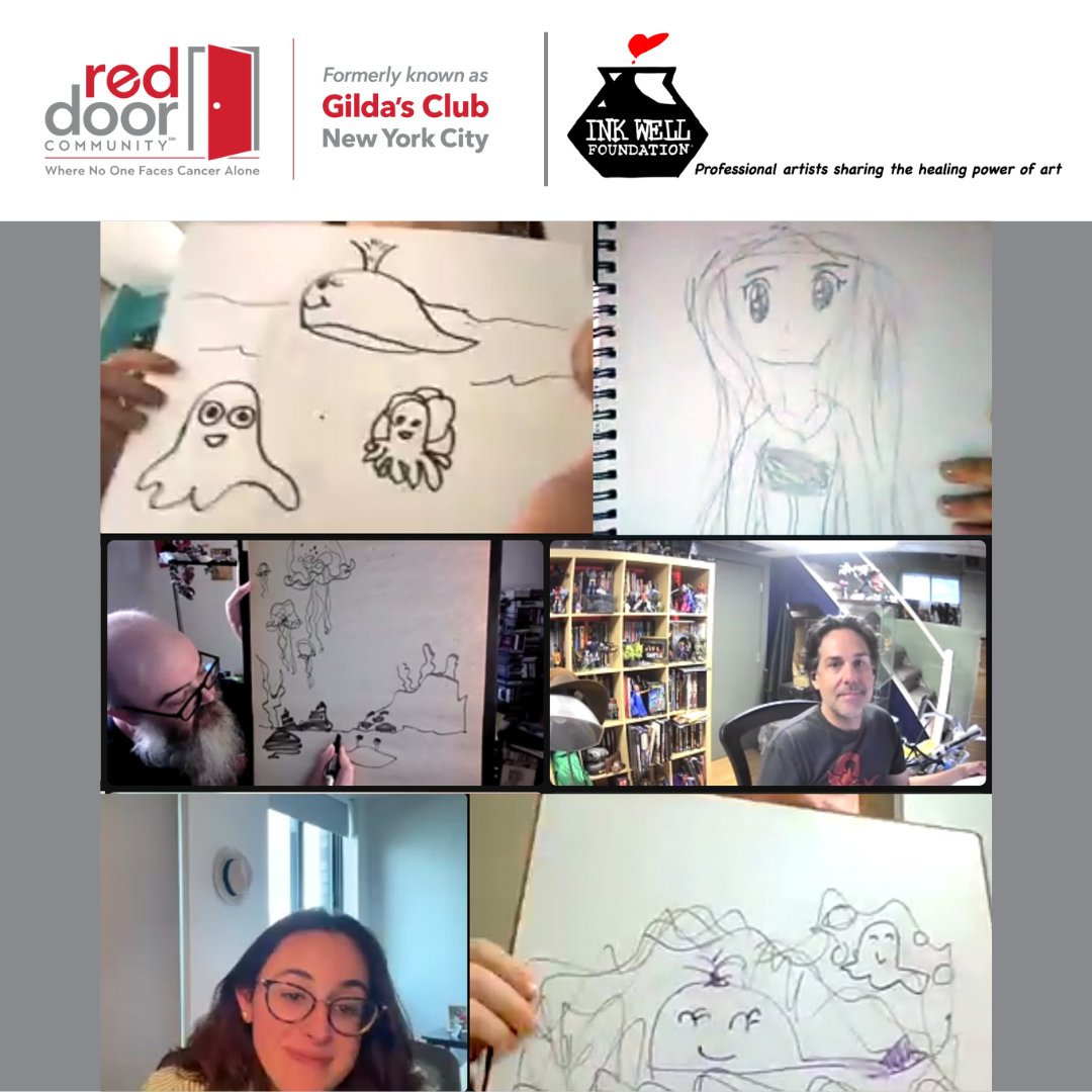 RedDoorCm's tweet image. 🎨✨ Celebrating #InspireYourHeartWithArtDay with a burst of creativity! 

🖌️ Swipe to see some of the incredible art made by #RDC members at our workshops with @InkWellKids! 🙌❤️ 

Learn more about all our program offerings at bit.ly/RDCProgramCale…

#FreeCancerSupport