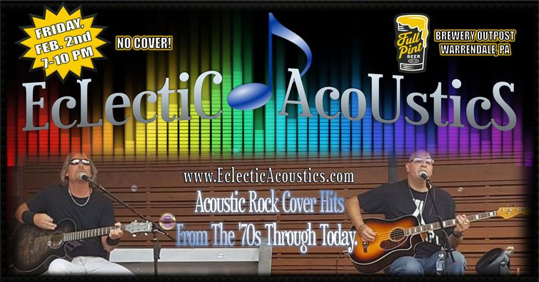 fullpintbeerpgh's tweet photo. One of our favorites makes their 2024 debut at The Outpost on Fri...@EclecticAcoustic is back! Always a great show with great people. Stop in and enjoy your favorite #fullpintbeer and some great tunes!

#drinklocal #drinkPGH #pittsburghmusicscene https://t.co/nQ9Kl6htzM