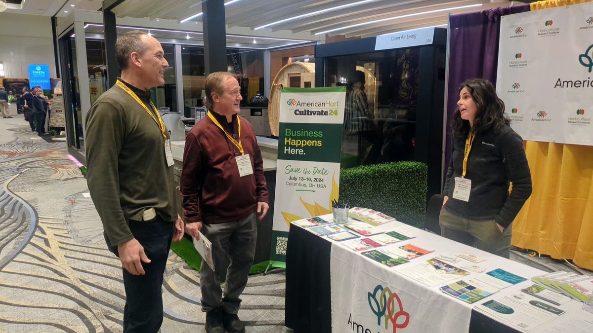 It's been a great day at #iLandscape2024! Many current members and new friends have stopped by to learn what's up-and-coming from AmericanHort. Stop by booth 324 for the scoop! We can't wait to see you!