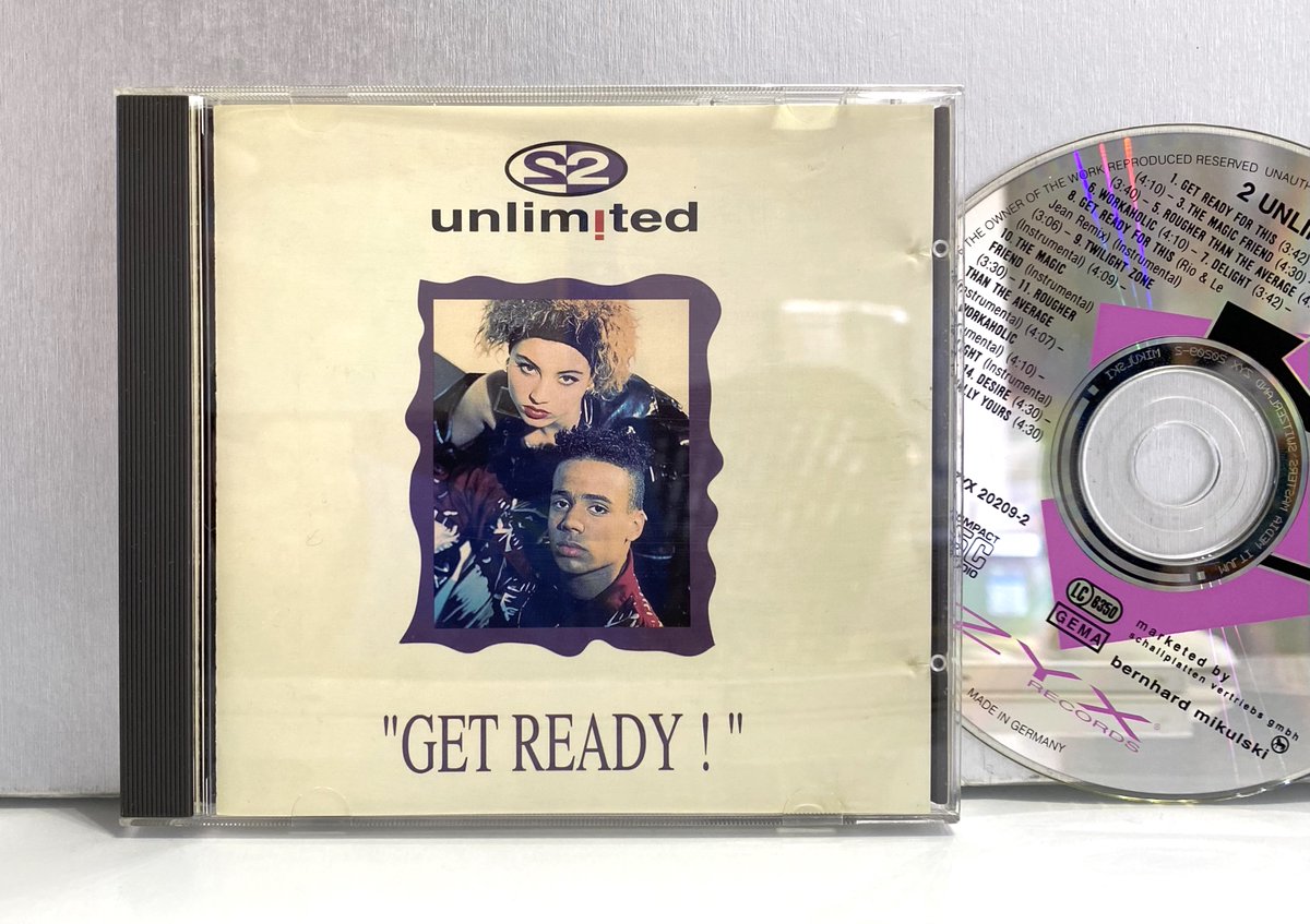 2 Unlimited
『Get Ready !』CD
1992 Germany
ZYX Records，ZYX 20209-2

#2unlimited #AnitaDoth #RaySlijngaard #JeanPaulDeCoster #PhilWilde #eurohouse #eurodisco #techno #downtempo #ZYXrecords #90smusic💿🎶