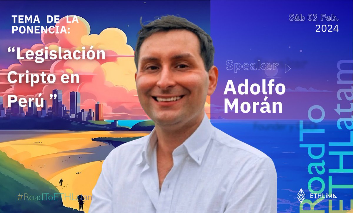 🚀<a href="/AdolfMC1/">Adolfo M.</a> moderará el panel de expertos enfocado en los avances legislativos en el ámbito cripto en Perú. Participarán <a href="/JAlvaroCastro/">Álvaro Castro Lora</a>, <a href="/AbelRevoredo/">Abel Revoredo (revoredo.eth)</a>, <a href="/MaishaRondon/">Maisha Rondón 🇵🇪💃🏻</a> y <a href="/MCamere/">Mariano 𓂀 | @Thecryptocounsel</a> para identificar factores clave que impulsen la adopción.