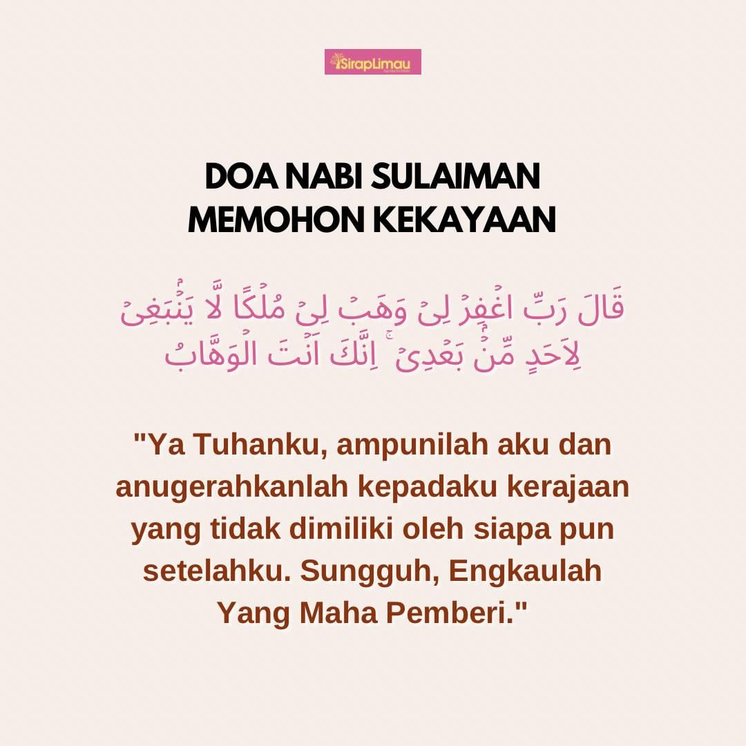 DiaraFathiya's tweet photo. Doa nabi sulaiman memohon kekayaan✨ https://t.co/8dw1ieXAD8