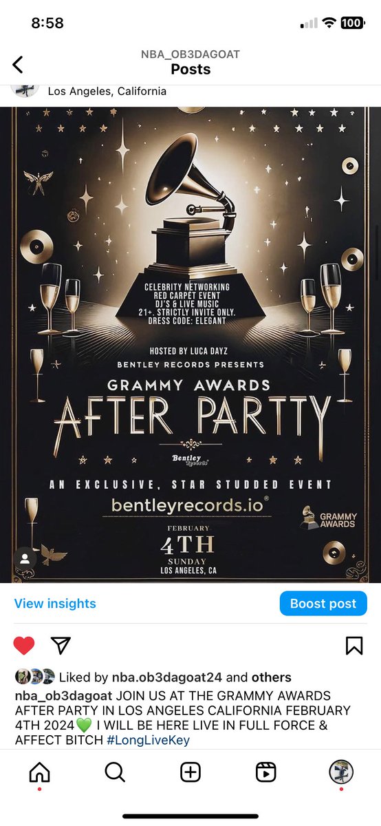 LavelObrie42939's tweet photo. JOIN US AT THE GRAMMY AWARDS AFTER PARTY IN LOS ANGELES CALIFORNIA FEBRUARY 4TH 2024๐ I WILL BE HERE LIVE IN FULL FORCE & AFFECT BITCH #LongLiveKey https://t.co/ygyEkP03ch