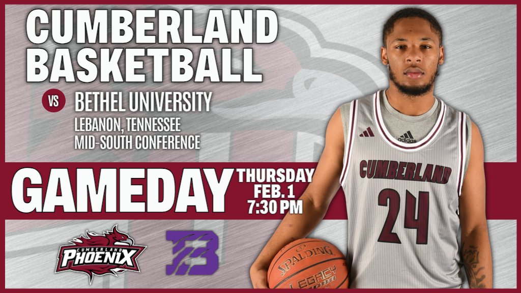 Cumberland Phoenix (@gocuphoenix) on Twitter photo Come out and pack the Dallas Floyd as we honor Cliff Ellis at half!
🆚 <a href="/BUWildcats/">Bethel Athletics</a>
📍 Lebanon, Tenn.
⏰ 7:30 PM
📺 tinyurl.com/4txv539d
📊 tinyurl.com/esxnwte7
📻 WANT FM 98.9
#WeArePhoenix | <a href="/CUPhoenixMBB/">Cumberland University Men's Basketball</a> Come out and pack the Dallas Floyd as we honor Cliff Ellis at half!
🆚 <a href="/BUWildcats/">Bethel Athletics</a>
📍 Lebanon, Tenn.
⏰ 7:30 PM
📺 tinyurl.com/4txv539d
📊 tinyurl.com/esxnwte7
📻 WANT FM 98.9
#WeArePhoenix | <a href="/CUPhoenixMBB/">Cumberland University Men's Basketball</a>