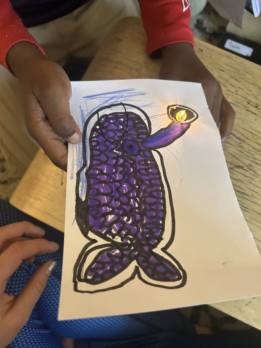 SkyleeRWatson's tweet photo. Creating pictures with a circuit! 💡💡@Herfurth_Bronco  @HerfurthPTA  @gisdnews https://t.co/o0RsBlln0i
