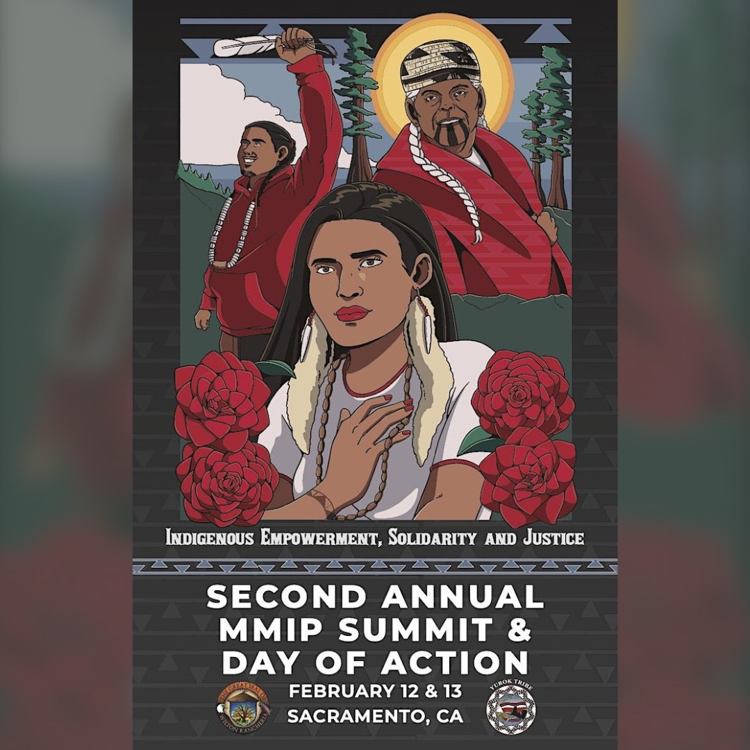 The safety of Native people is tied to environmental exploitation & Northern #California has some of the highest numbers of Missing & Murdered Indigenous people. Please join us in taking action for our stolen sisters w/ @TheYurokTribe @WiltonRancheria & others on 2/12 & 13 #MMIW