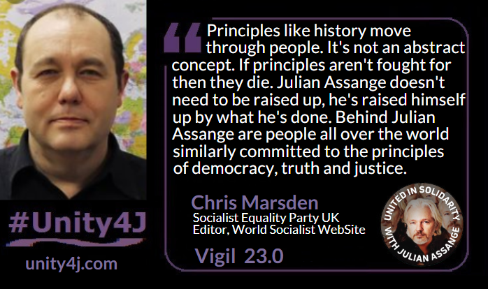 'Principles like history move through people. It's not an abstract concept. If principles aren't fought for they die. Julian Assange doesn't need to be raised up, he's raised himself up by what he's done' Chris Marsden @SEP_Britain #Unity4J #FreeAssangeNOW
pinterest.nz/pin/6404260094…