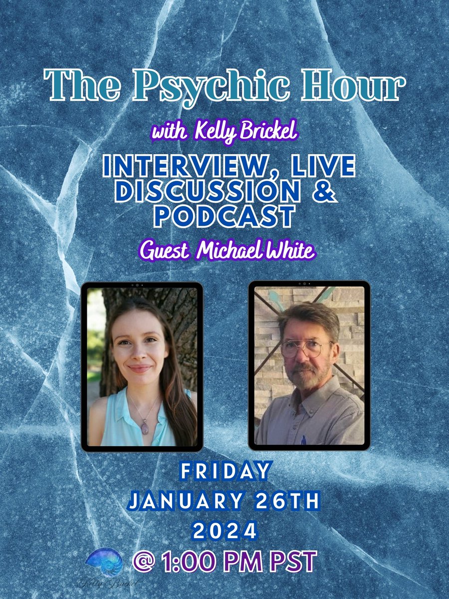 KellyBrickel's tweet photo. Enjoyed having Michael White on the Psychic Hour last week! Check out the replay! https://t.co/oBvkwHDLjb https://t.co/wx6wZEZBp7