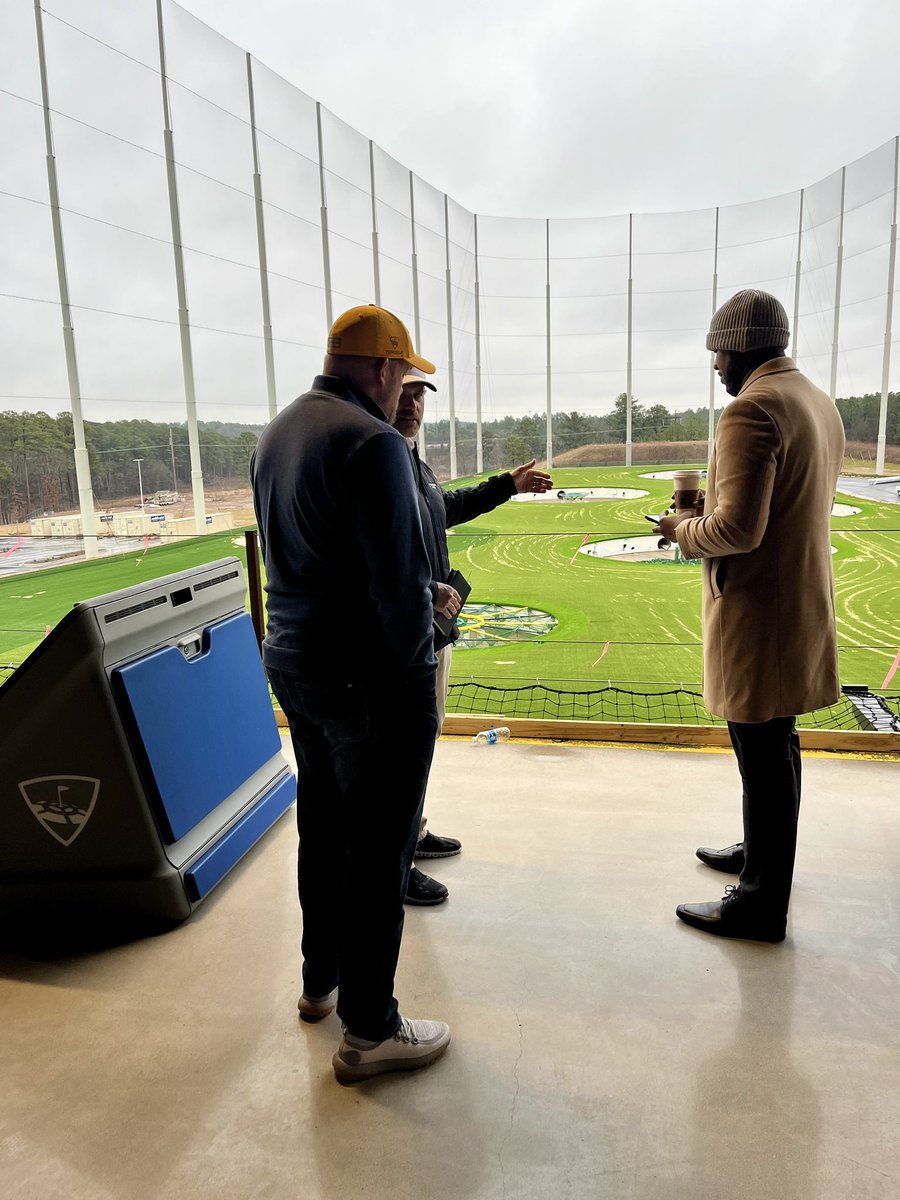 mayorofbullcity's tweet photo. This morning I toured the new @Topgolf. 500 Jobs, an Entertainment District in S. Durham, significant Economic Impact; all upcoming benefits for   #Durham. A cool caveat, I ran into a former student on the job. Great to see him as a professional now! #fullcircle https://t.co/bcJSuvx6sr