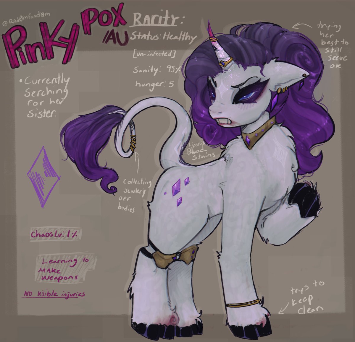 rad0mfand0m's tweet photo. Idk I wanna post these here 2. Mlp infection redesigns (doing more) #mlpinfectionau #mlpart #mlp #mlpredesigns #horror https://t.co/blRdzCdEtL