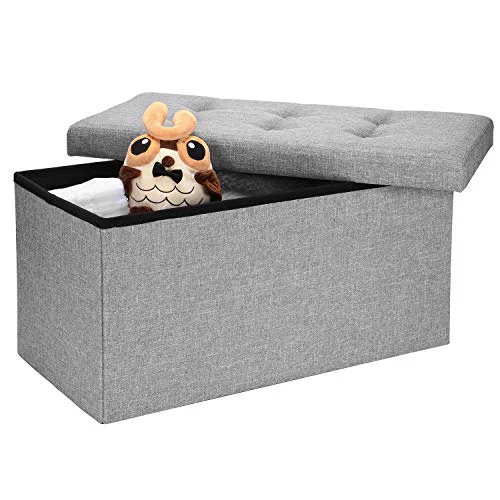 I just received SortWise 30 Inches Folding Storage Ottoman Bench, Storage Chest/Footrest/Padded Seat, Poly Linen Storage Organizer (Grey, 30" x 15" x 15") from Jim via Throne. Thank you!  #Wishlist #Throne 