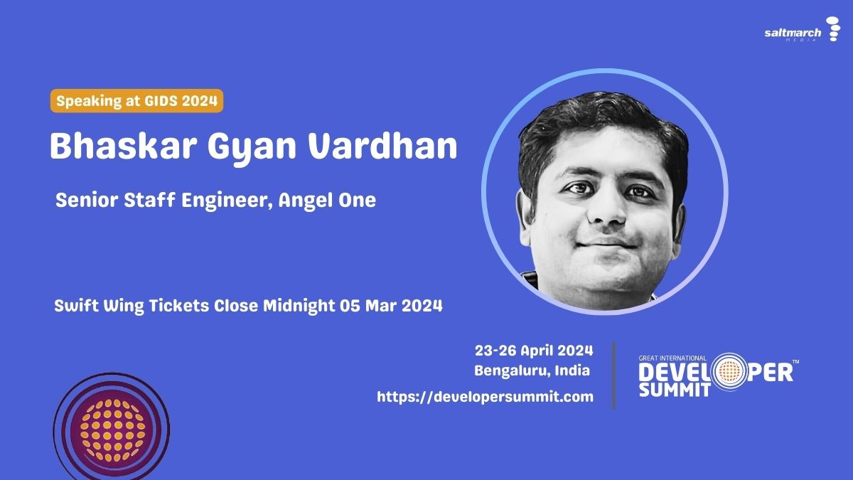 developersummit's tweet image. 🚀 Join @anotherJsGuy at #GIDS 2024! From  leading @AngelOne&apos;s SuperApp to engaging the community with insightful  content, Bhaskar&apos;s impact on #Frontend development is profound. 

🎟️ Dive  into innovation: townscript.com/v2/e/gids2024/… #FrontendFuture #TechConference