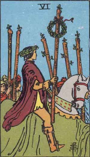 COTD: Six of Wands

The SoW is a card of victory, peer recognition, achievement, and rising to power. You can overcome any hurdle today, so do so with grace. Be proud of yourself. 

DM to schedule a personal reading. 

#tarot #cardoftheday #victory #shahanasen #tarotreader