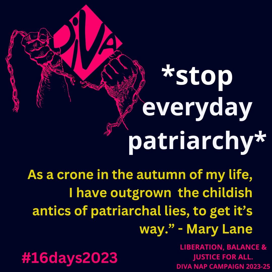 EVERY DAY IS A GREAT DAY TO STOP PATRIARCHY!

LET'S WORK TO: #StopEverydayPatriarchy.
We're sick of it.

AN old, outdated system that hurts everyone & especially women, girls & gender non-binary people.