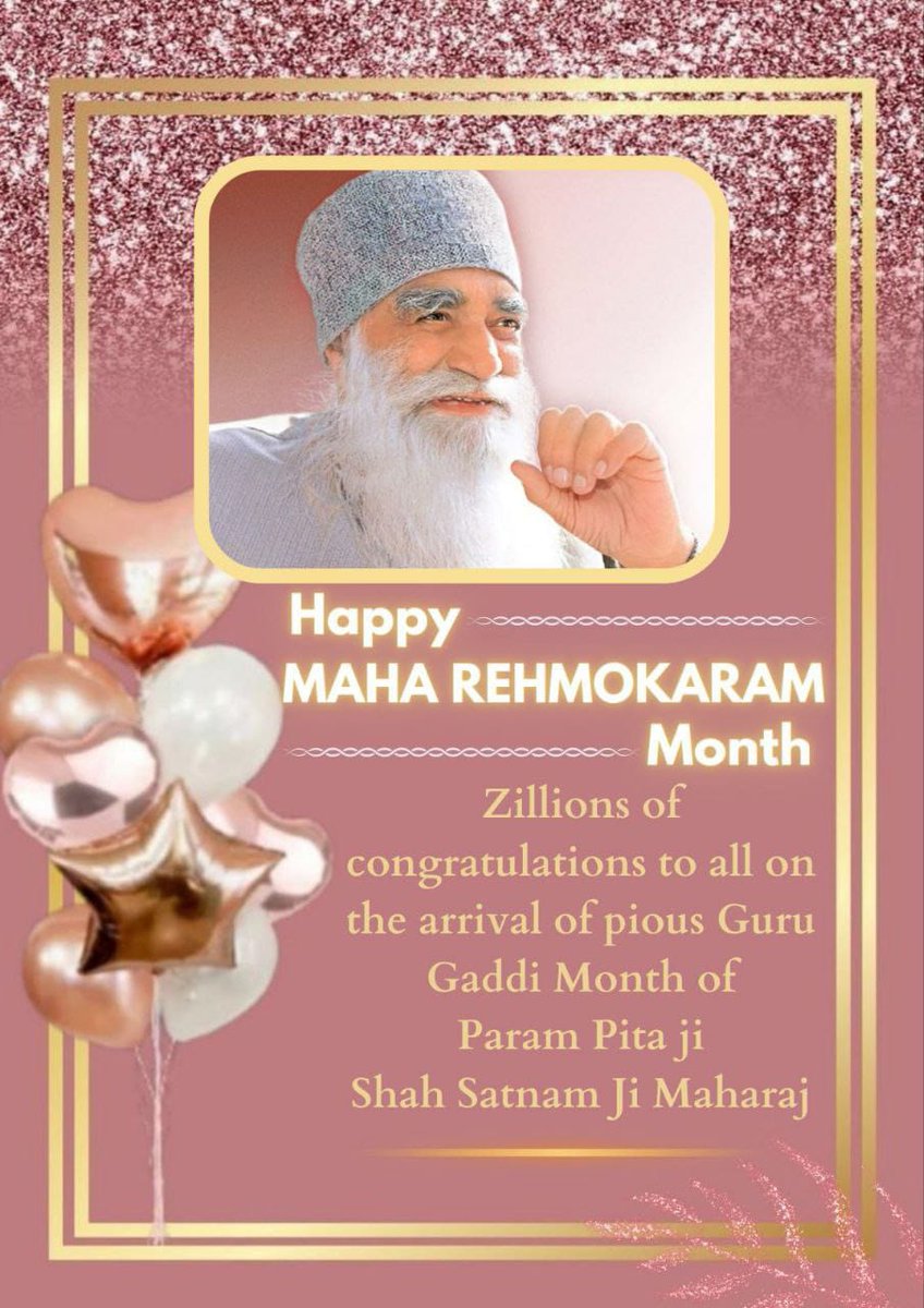 harjinder_5144's tweet photo. Heartiest congratulations to the entire cosmos on the onset of pious Maha Rehmokaram month of Shah Satnam Ji . Millions are ready to celebrate this month with spiritual master Saint MSG. #WelcomeMahaRehmokarmMonth https://t.co/nXlpETbbZA