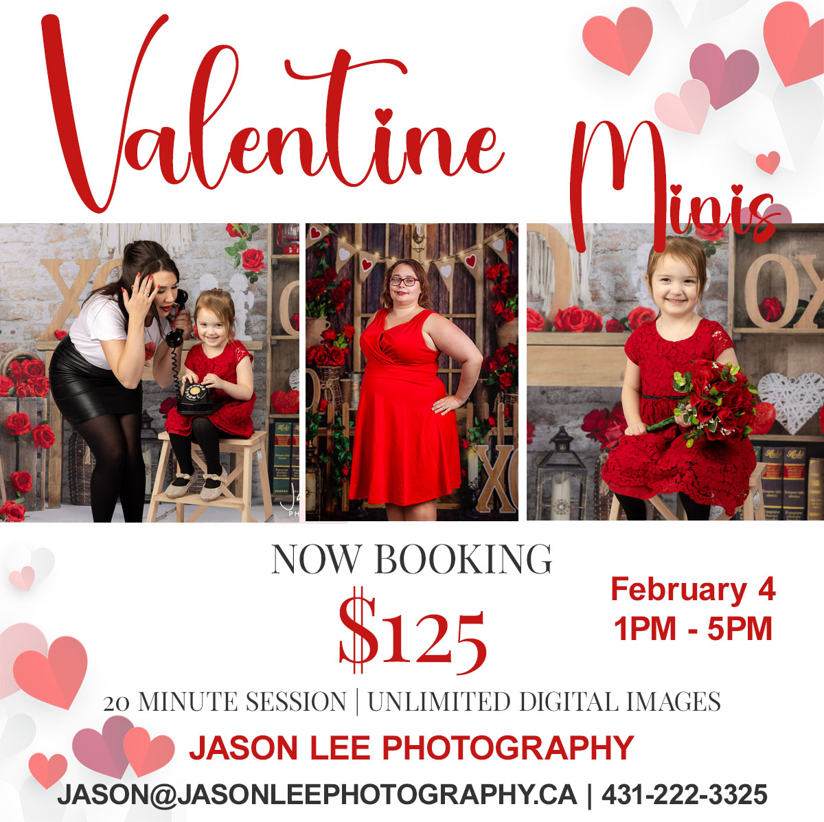 Valentine Minis booking for Feb 4 at jasonleephotography.ca/valentines-min… #Winnipeg #ValentinesDay #portrait