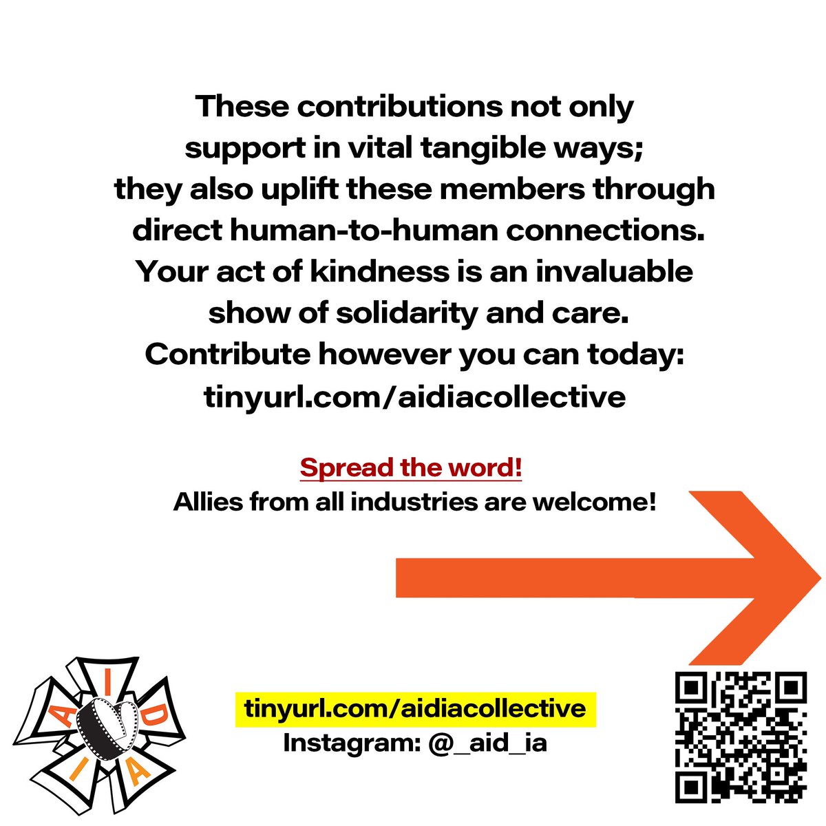 🚨CALL TO ACTION🚨 After all they sacrificed alongside us during the @WGAEast @WGAWest & @sagaftra strikes, & as they prepare for their own negotiations w/ the AMPTP, there’s no time like the present to show up for our @IATSE & @Teamsters crew via AID IA! tinyurl.com/aidiacollective