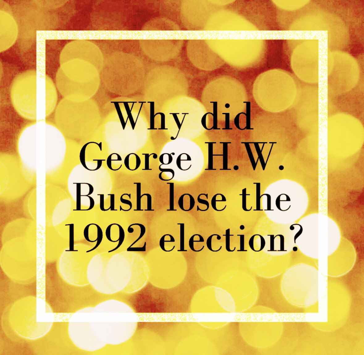 Chapter 26 listed multiple factors contributing to George Bush’s loss of the 1992 election. I want to know what factors stood out to you that led to Bush’s loss #themanwhoranwashington #peterbaker #susanglasser #jamesbaker #georgehwbush #billclinton #williamclinton #1992election