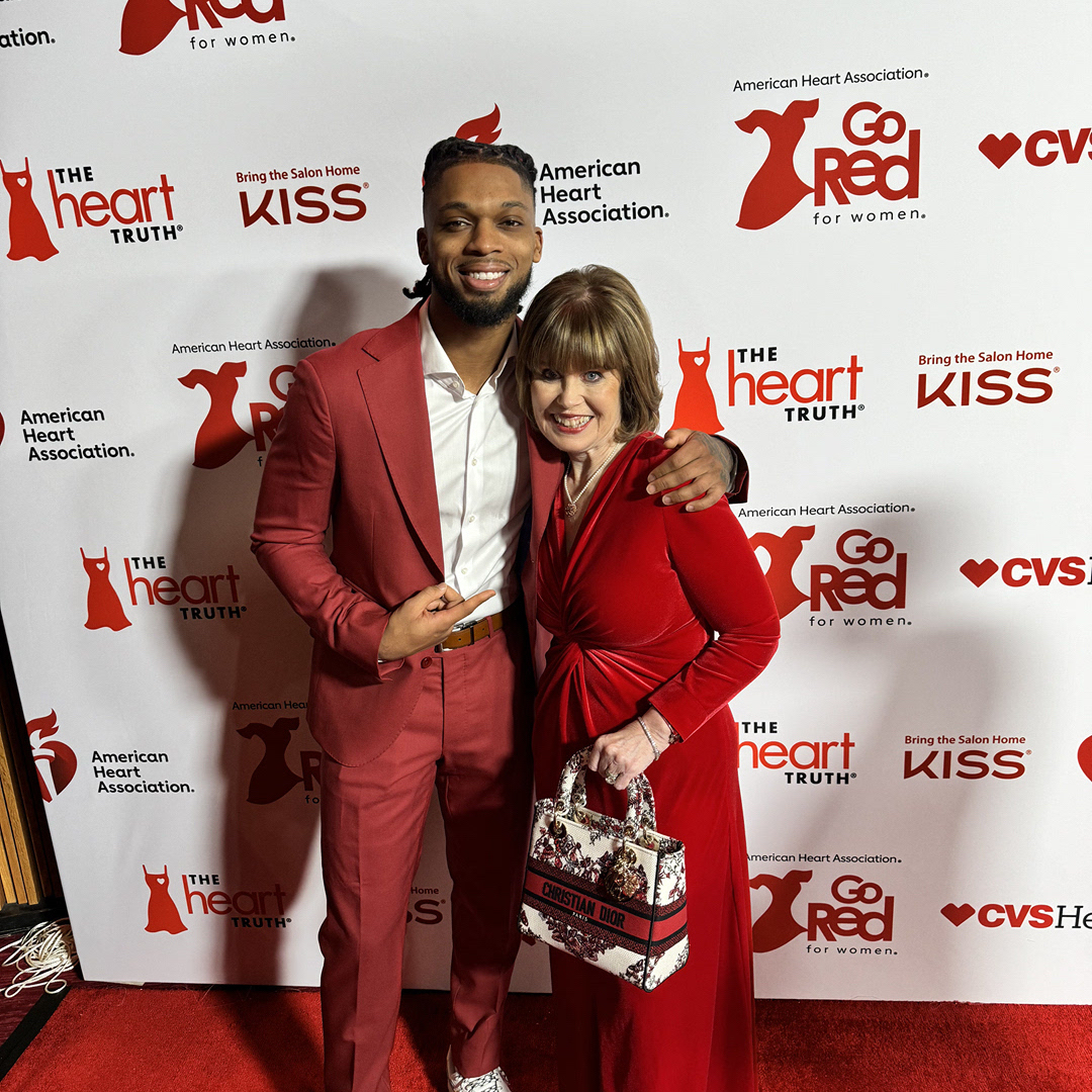 Proud to walk the #RedDressCollection carpet tonight with my dear friend, @HamlinIsland. His incredible story, and the incredible stories of others, are the reason we are here tonight. To be a relentless force for a world of longer healthier lives. #HeartMonth