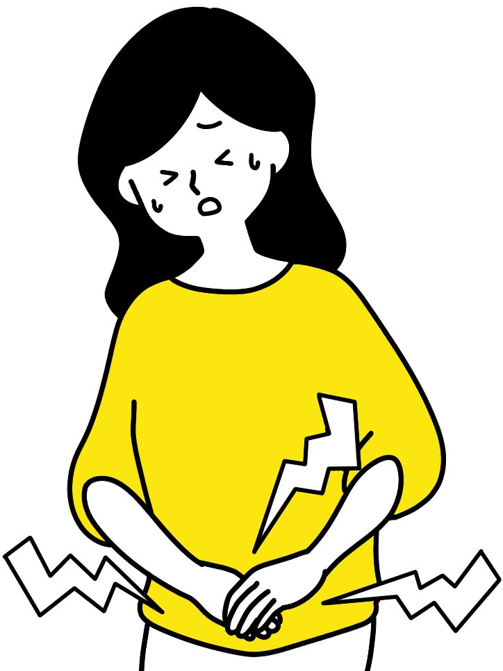 [月経過多、月経時の痛みに注意]
子宮内膜症は、子宮内膜が本来あるべき子宮の内側以外の子宮外表面、卵巣、子宮筋層内などにできる病気です
月経過多、月経時の痛みが特徴です
下腹部に激しい痛みや過多月経を感じたら、医療機関を受診しましょう

参考：千葉市医師会
chiba-city-med.or.jp/column/157.html