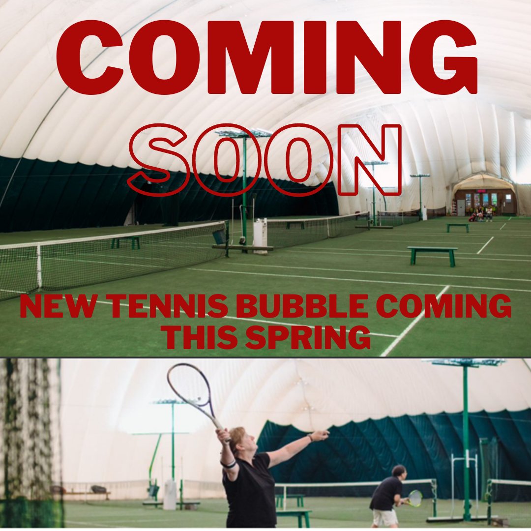 SPRING IS COMING, AND SO IS OUR NEW TENNIS BUBBLE! Have you heard? Cutten Fields is getting a brand new Tennis Bubble this Spring! More information to come. Contact Membership for more information and join today!