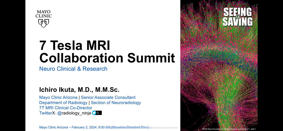 Mayo Clinic Arizona’s Department of Radiology is hosting its first 7 Tesla MRI Collaboration Summit! Touring the new 7T MRI here, learning the latest advances in high-field MRI, & innovating through collaboration! I’m excited to present “Neuro Clinical & Research” Friday 😀🧠 #7T