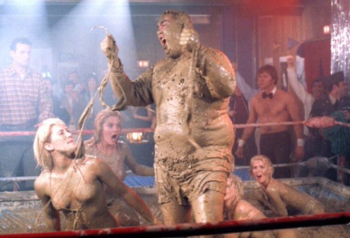 Super70sSports's tweet photo. When you're talking about the greatest upsets in sports history, don't sleep on the "Miracle on Mud" when Dewey Oxburger stunned the world in a 4-on-1 mixed gender handicap match.

👉 https://t.co/Kplb5BGnrm https://t.co/kI9bpVTryr