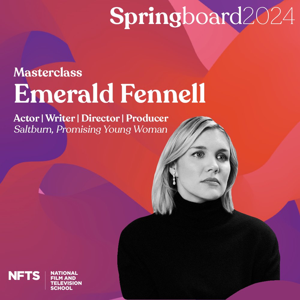 NFTSFilmTV's tweet photo. Another day of #Springboard2024, another amazing #Masterclass...following a screening of that-film-with-the-bath-scene, aka Saltburn, @NFTSFilmTV students were treated to an incredible Q&A with Emerald Fennell.
Huge thanks to Emerald🛁Watch Saltburn on @primevideouk https://t.co/ETjLgr1ByF
