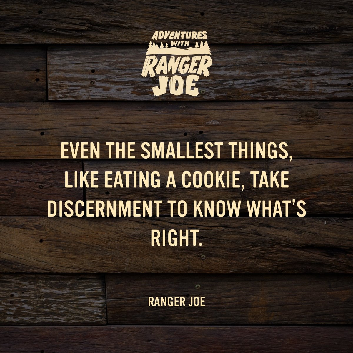 Ranger Joe tells Bobby that even the smallest of decisions take discernment.

You can now help our show by going to: give.graceproductions.org