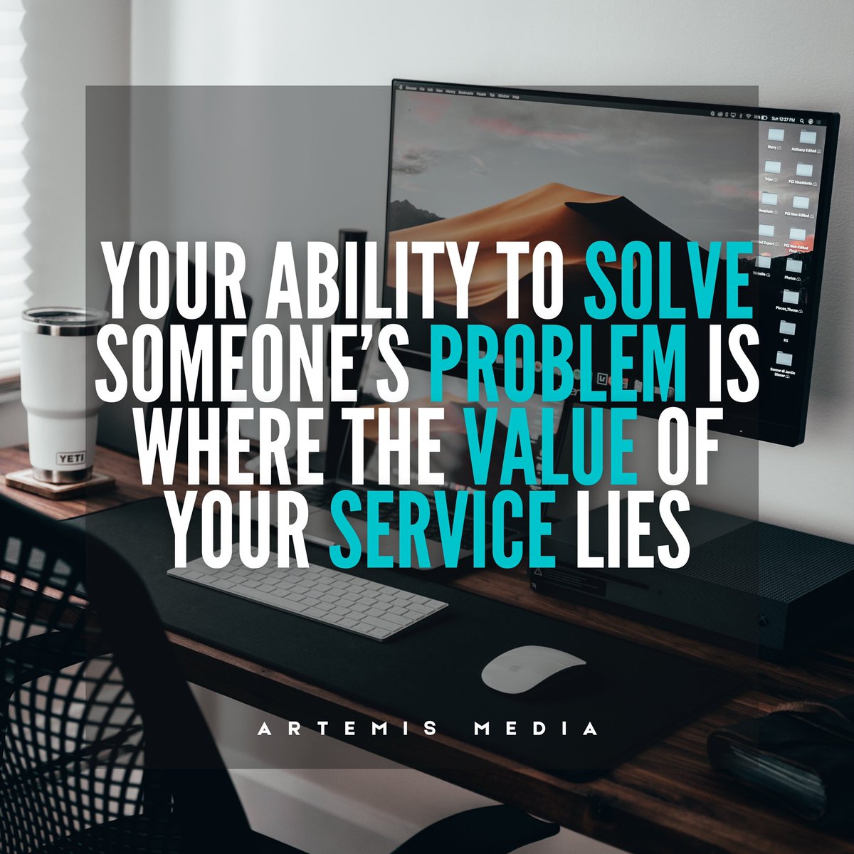 AMdigital_'s tweet image. This goes for any business model! 

Marketing psychology 101: Your product/service should always be taking someone from point A (their problem) to point B (their desired outcome). 

So if your online presence could use a revamp let us know, we’re here to be problem solvers 😎