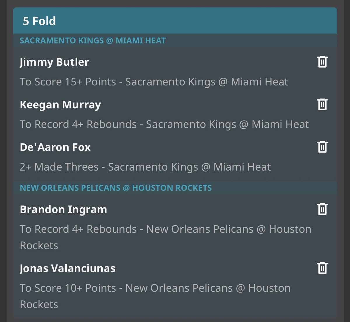 TONIGHTS BET BUILDER🔥🏀

Only 1 for tonight, Let’s make some money🤞💰💰

#NBA #NBAPicks