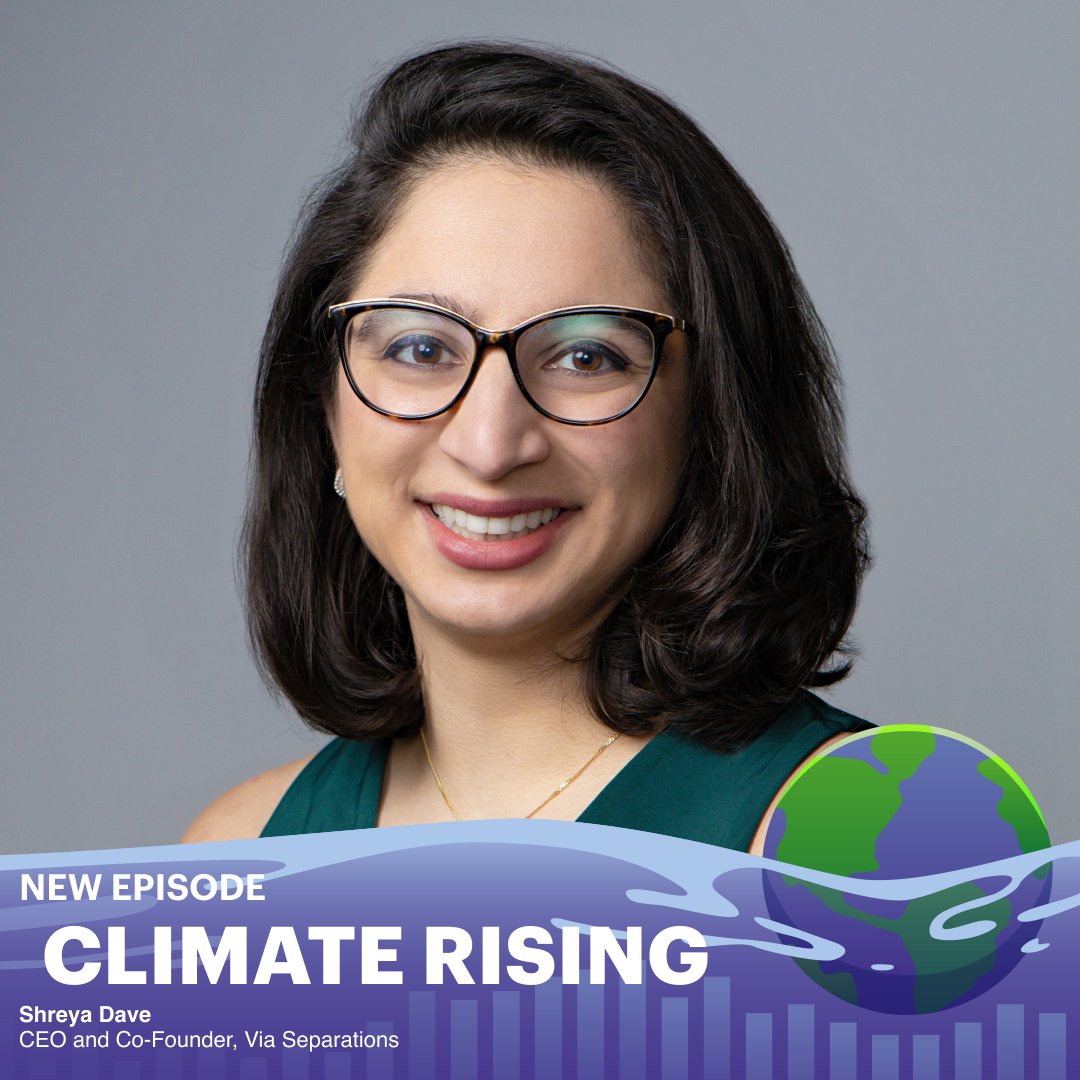 Latest @HarvardHBS #ClimateRising episode: Shreya Dave, CEO @ViaSeparations, on reducing energy & cost of industrial separation, key to industrial #decarbonization. Listen: link.chtbl.com/L4a7MTp3
#HBS #ClimateChange