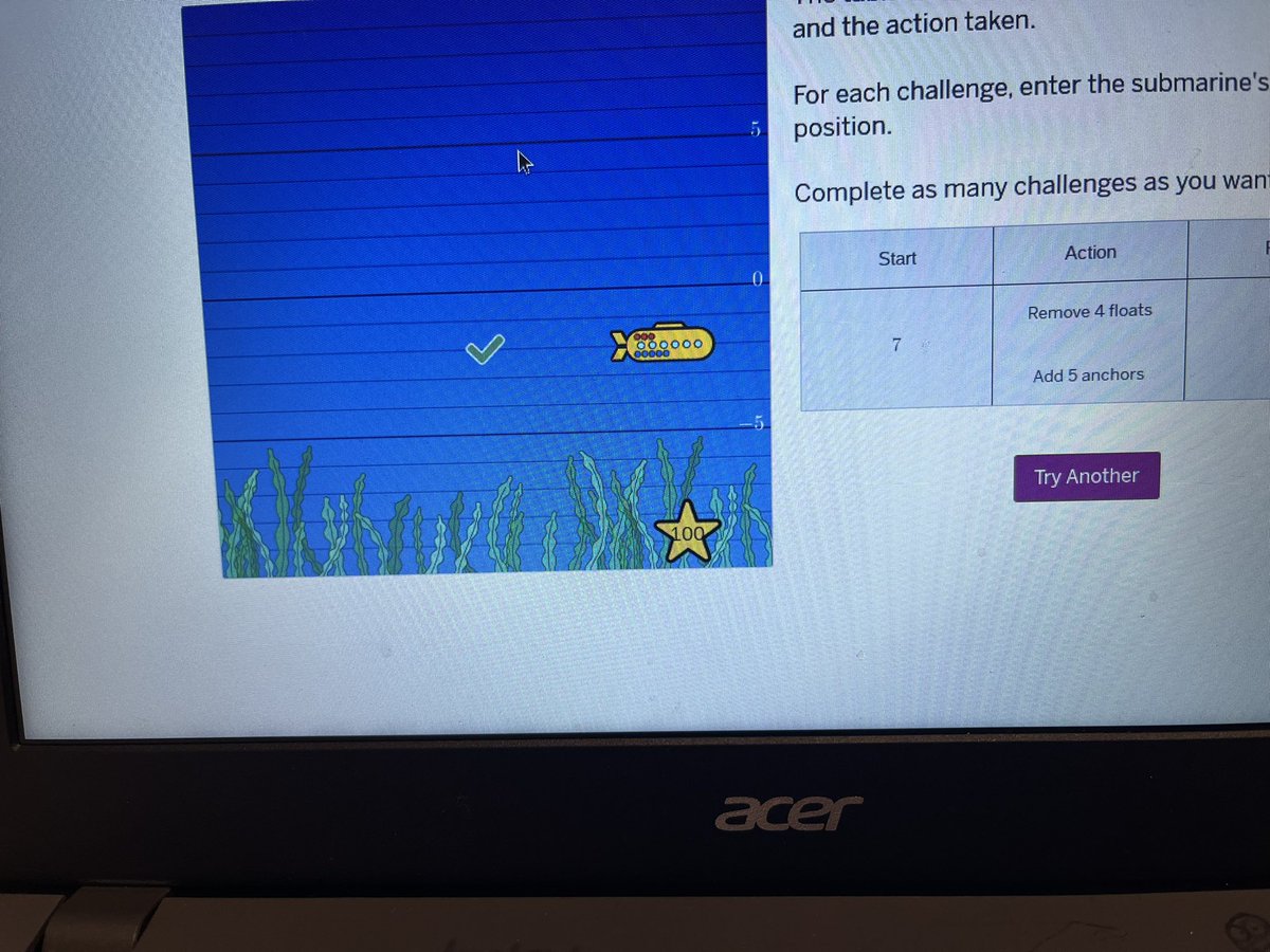 Highlight of the day: a 7th grader was so proud to show me he went back into the <a href="/desmosclassroom/">Desmos Classroom</a> activity to reach a streak of 100! Floats and anchors for the win!! #mydesmosclassroom #iteachmath ⚓️🎈💙💯